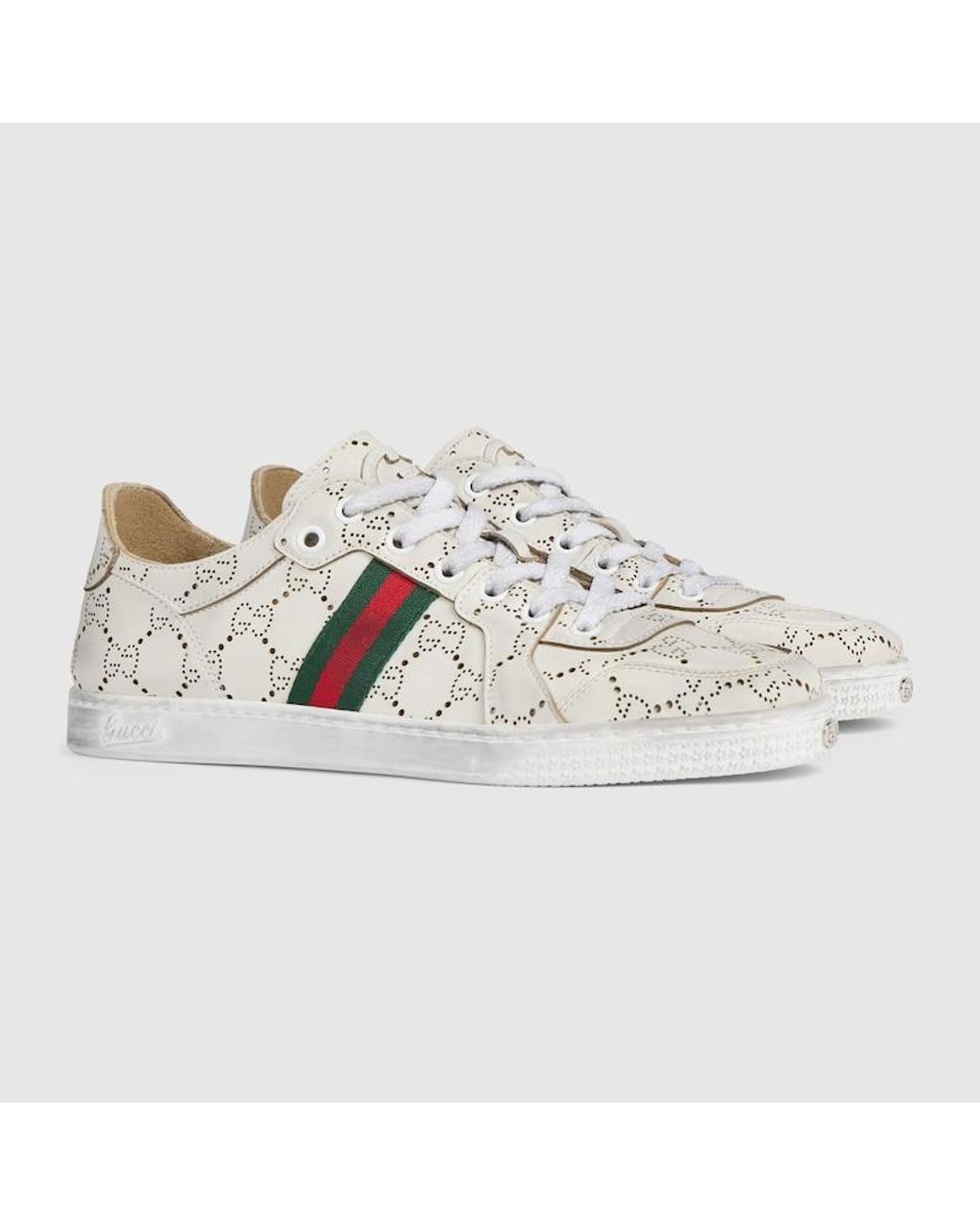 Gucci Metallic Stretch Low-Top Sneaker, Leather