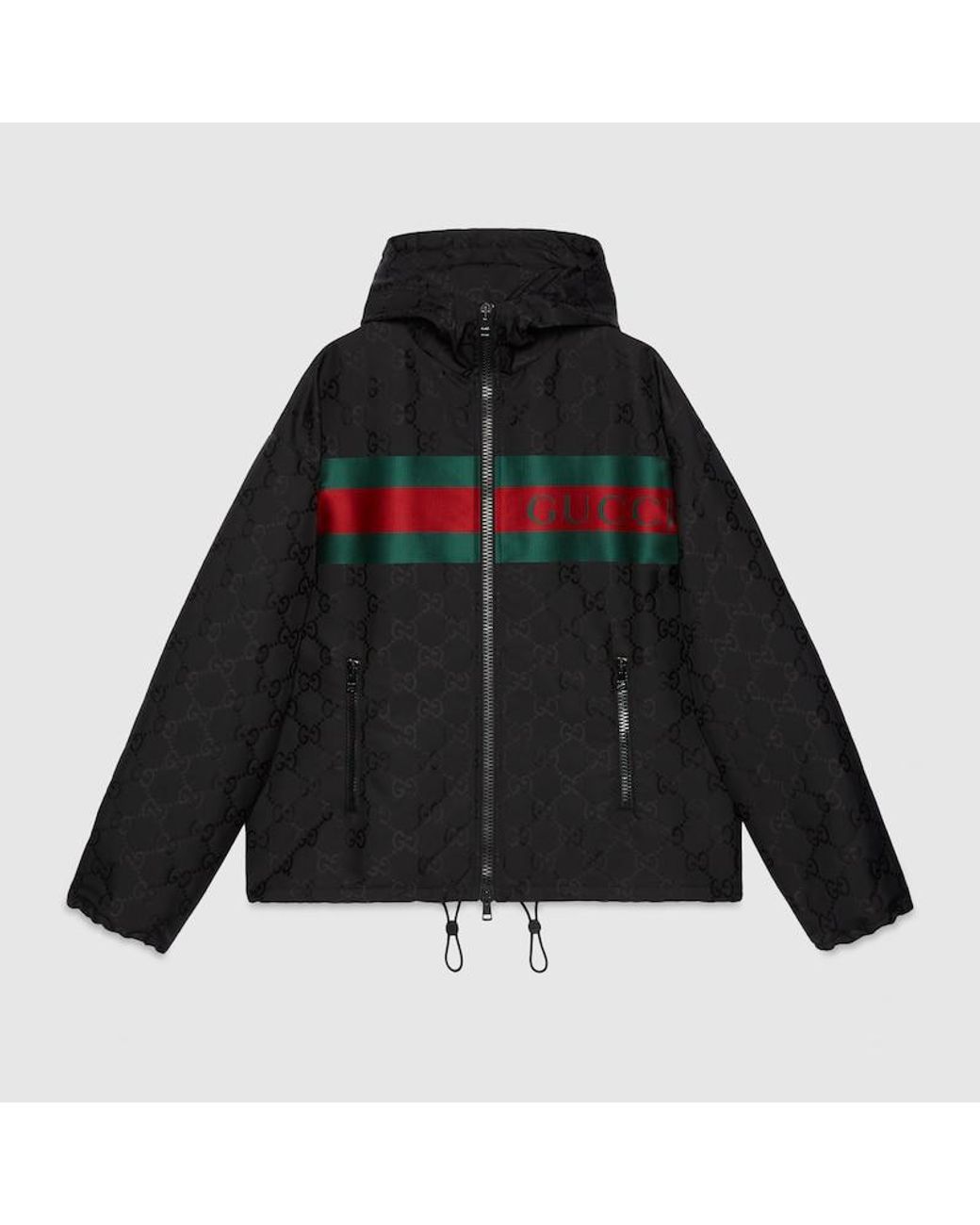 Gucci Gg Nylon Jacquard Jacket in Black for Men | Lyst Gucci Gg Nylon Jacquard Jacket in Black for Men | Lyst