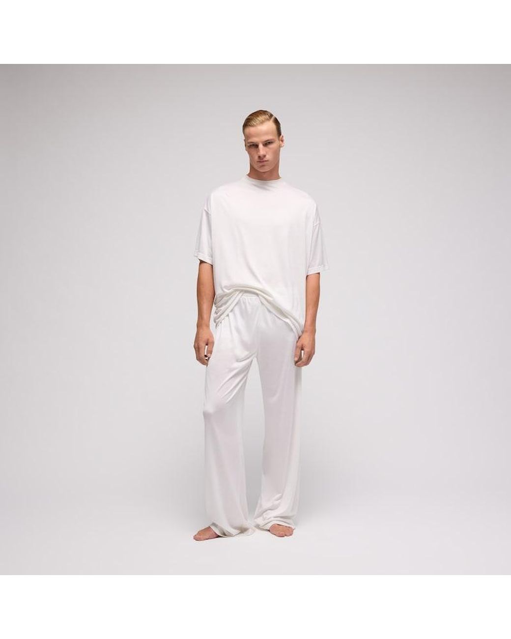 Gucci White Light Silk Jersey T-Shirt, Size Xl, Ready-To-Wear