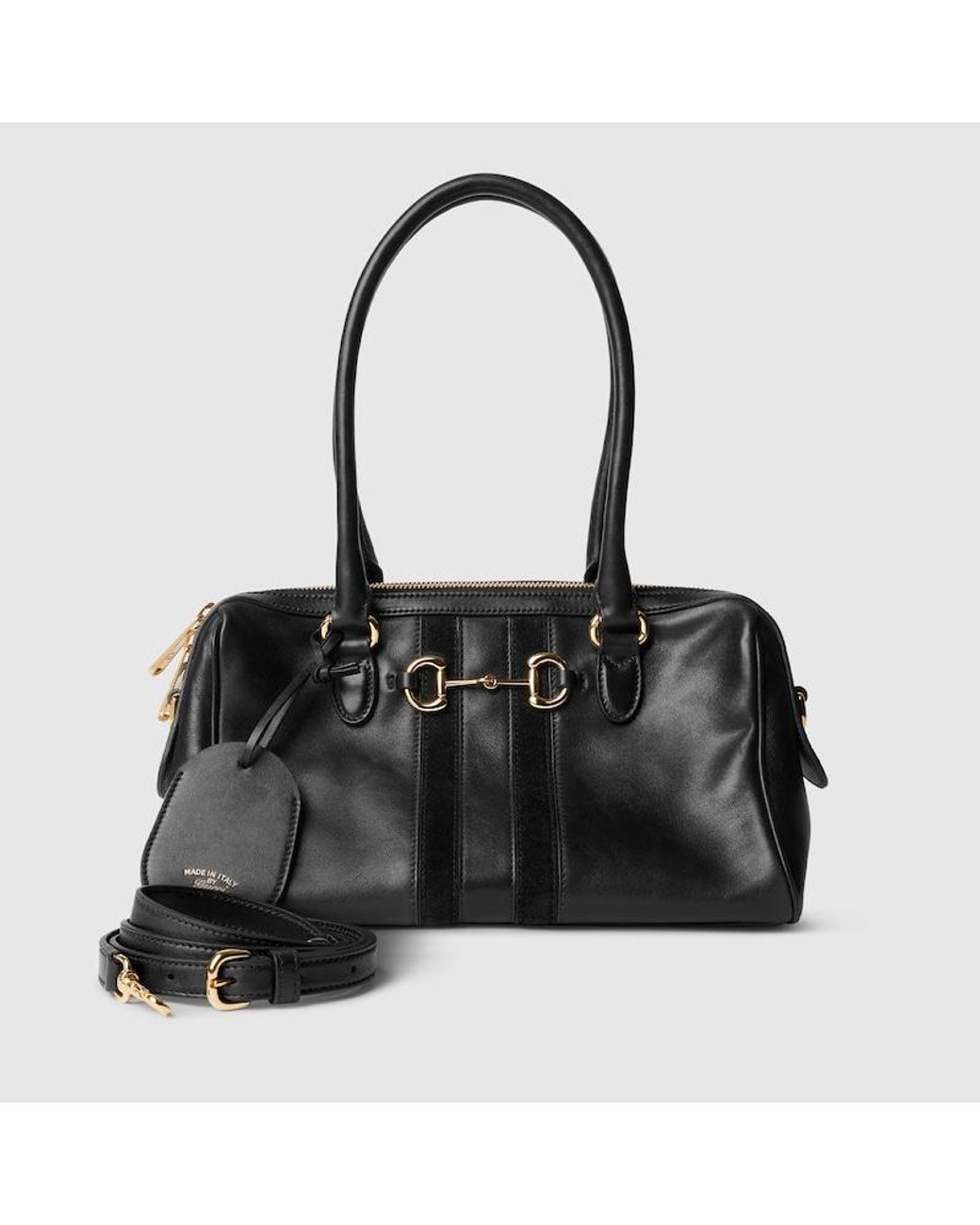 Gucci Black Borsetto Medium Boston Bag