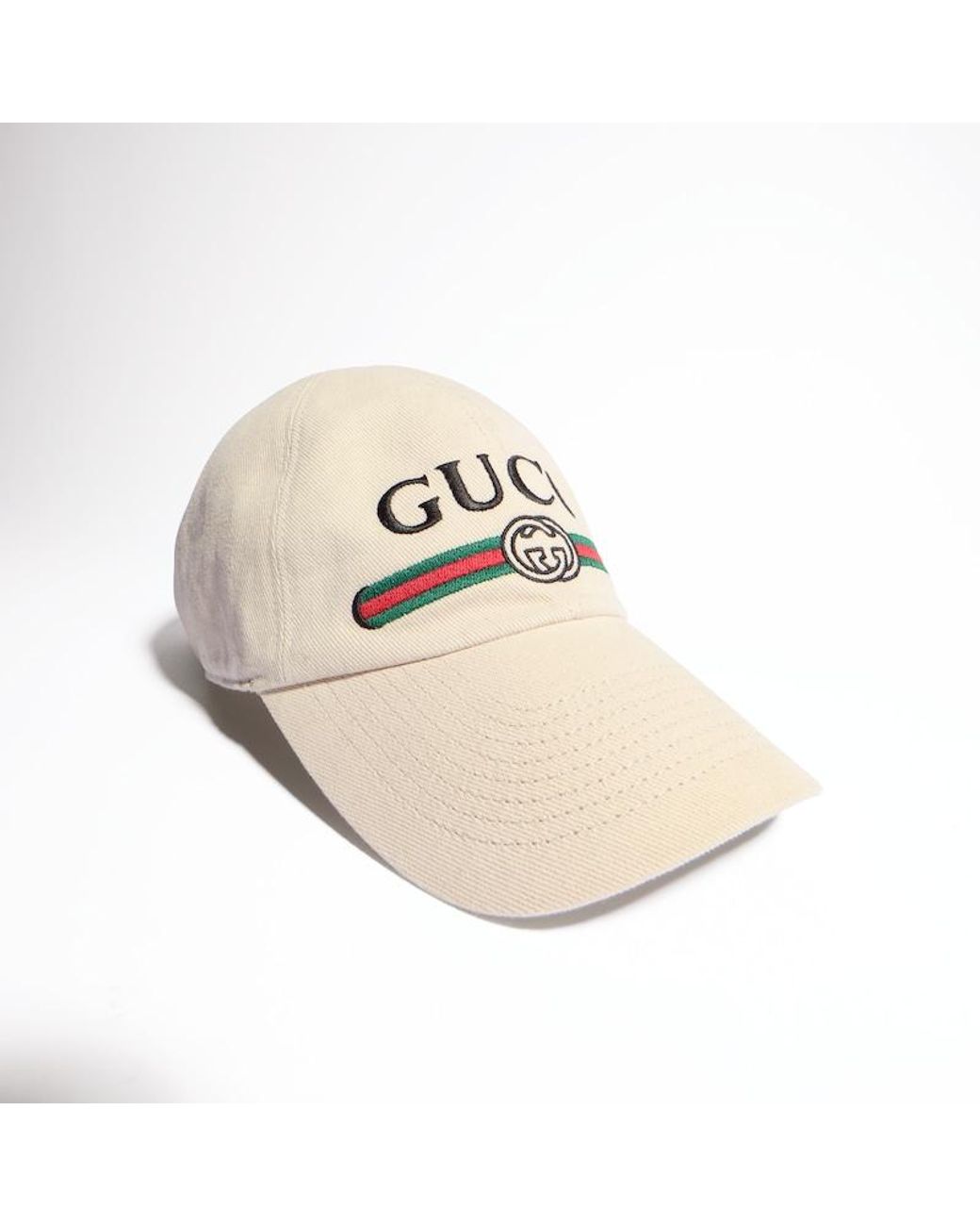 Gucci Natural Cotton Baseball Hat With Embroidery, Size Xxs, Cotton for men