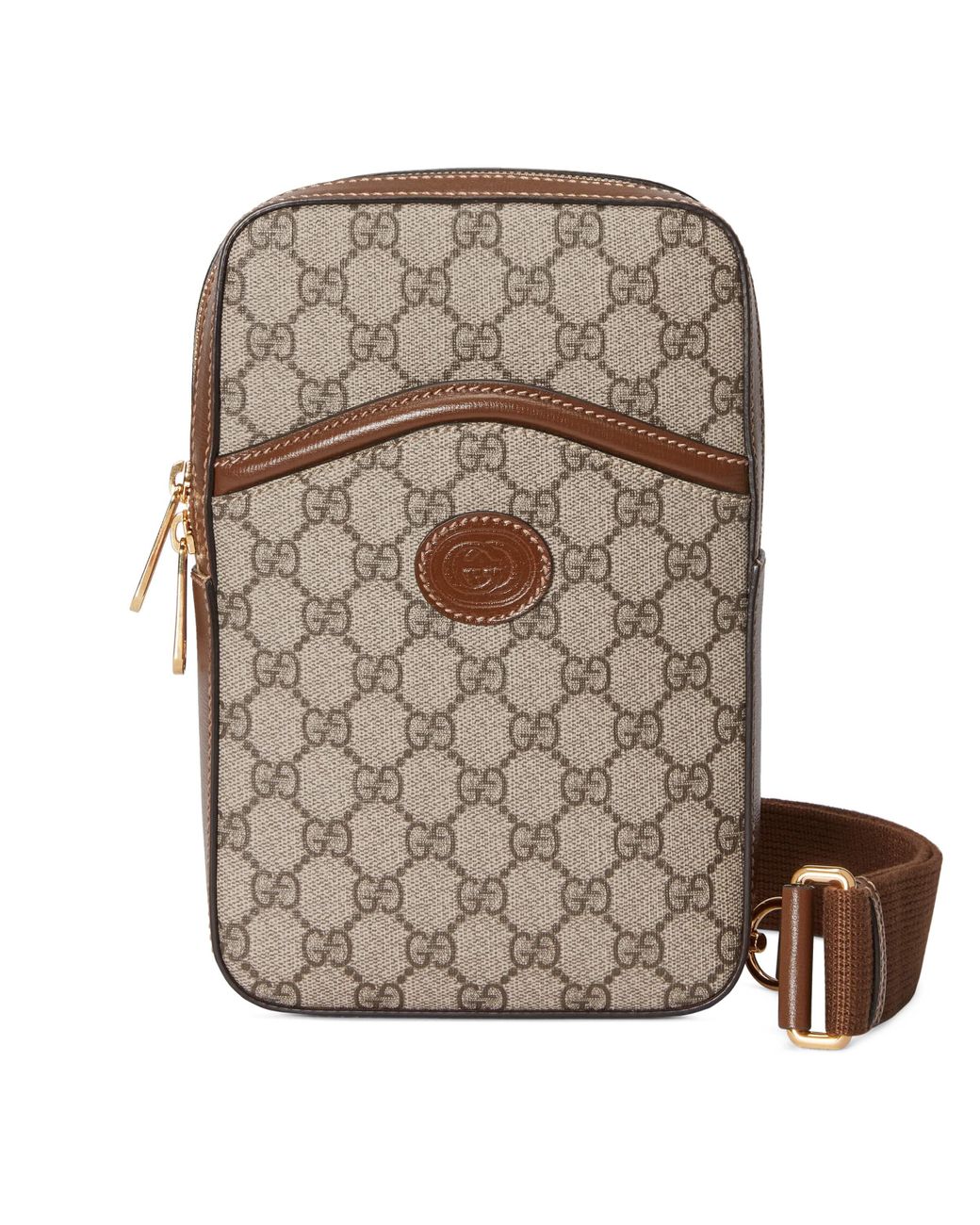 Gucci Sling Backpack With Interlocking G in Natural for Men | Lyst
