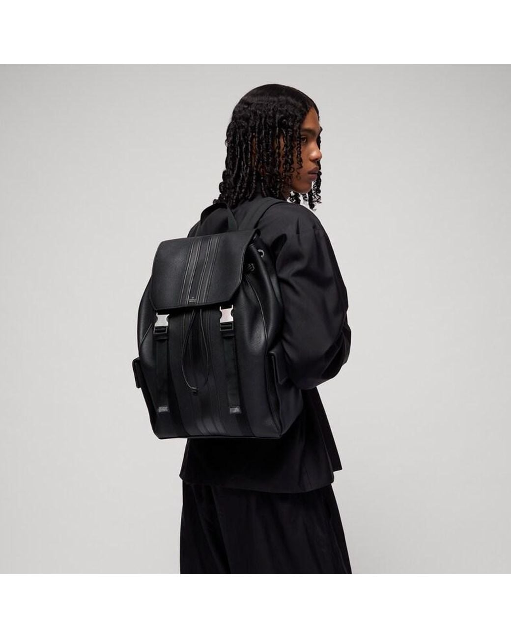 Gucci Black Web Trademark Medium Backpack for men