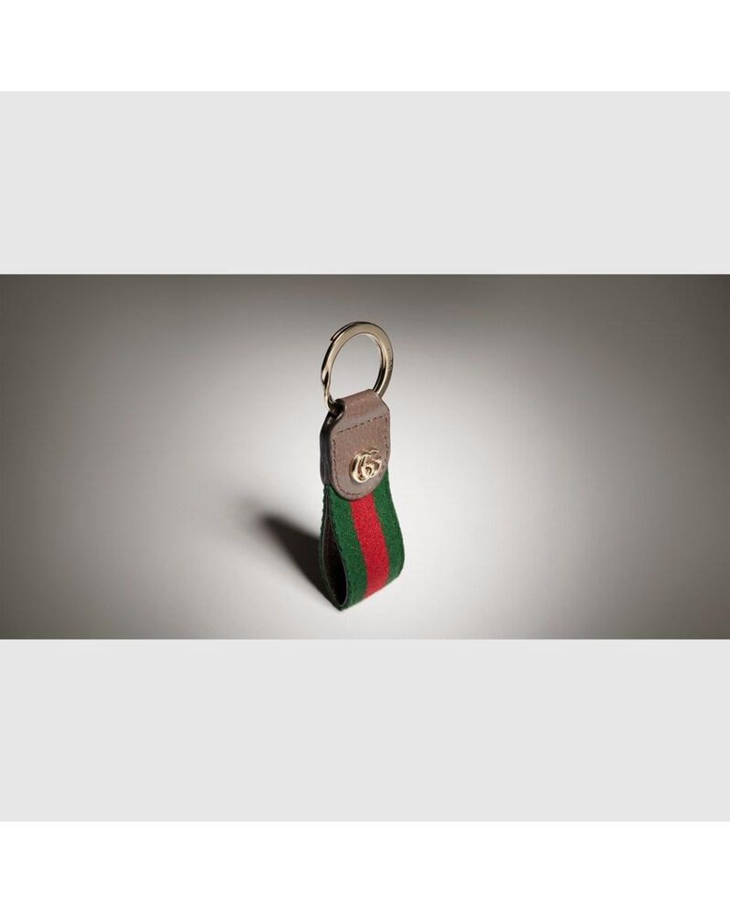 Gucci White Ophidia Keychain, Metal for men