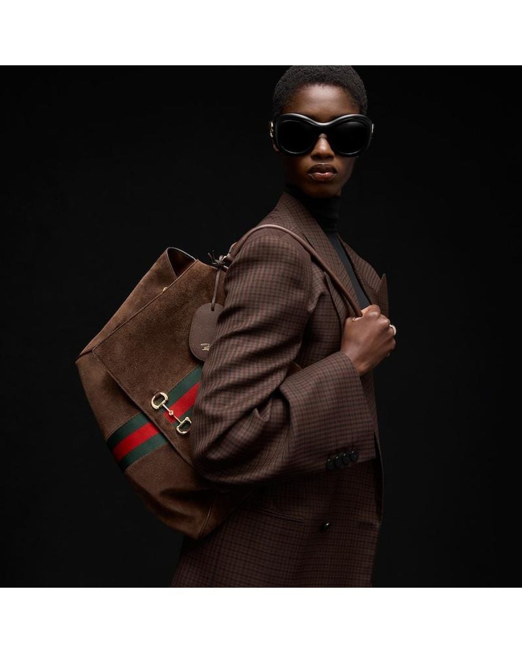 Gucci Brown Paparazzo Large Top Handle Bag