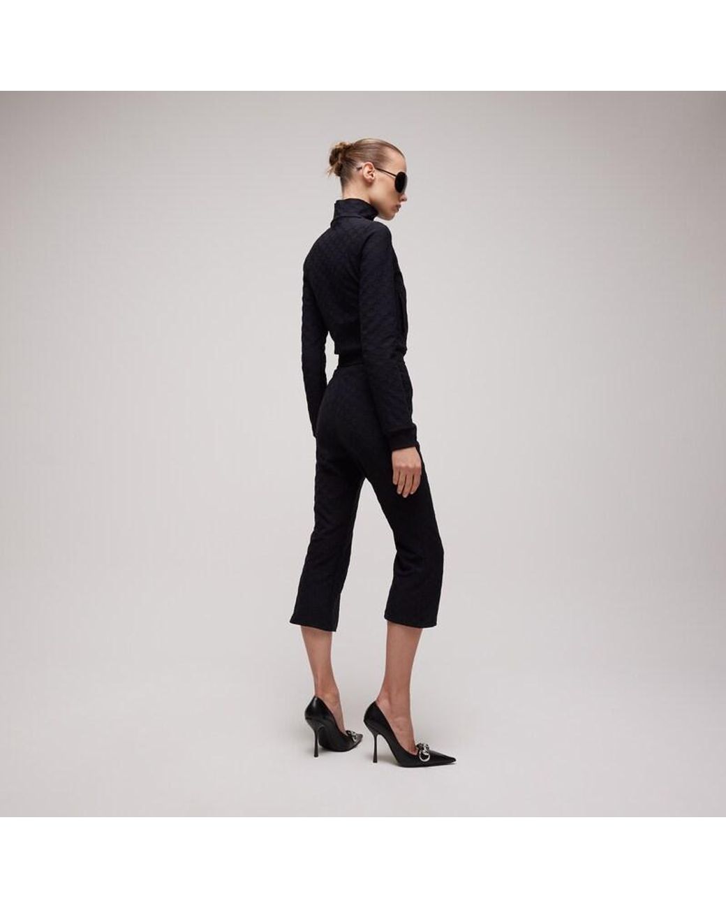 Gucci Black Gg Jersey Jacquard Pants
