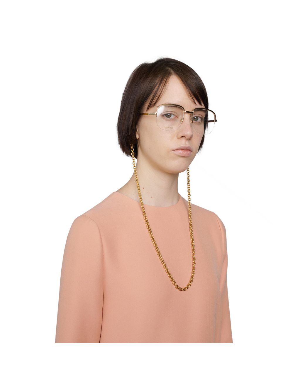Gucci Brillenkette aus Metall in Mettallic | Lyst DE