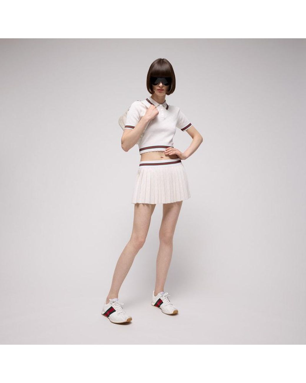 Gucci White Tempo Sneaker, Fabric