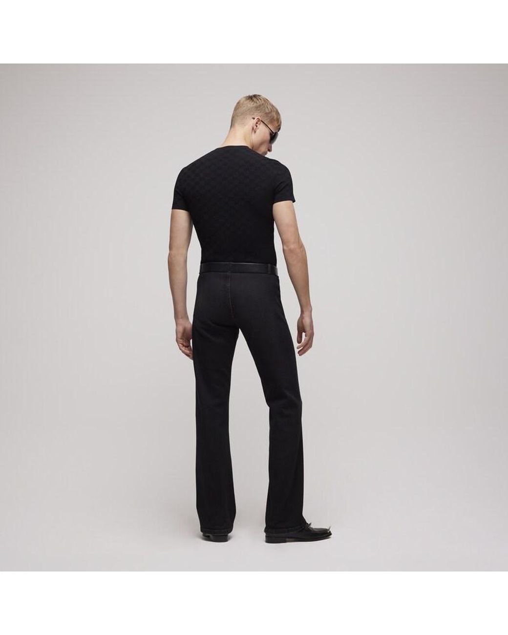 Gucci Black Technical Gg Fabric Jacquard T-Shirt for men