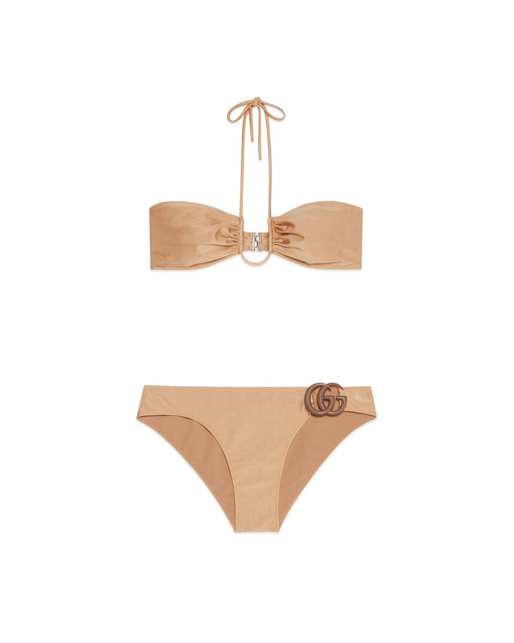 Gucci Sparkling Jersey Bikini With Double G in White Lyst