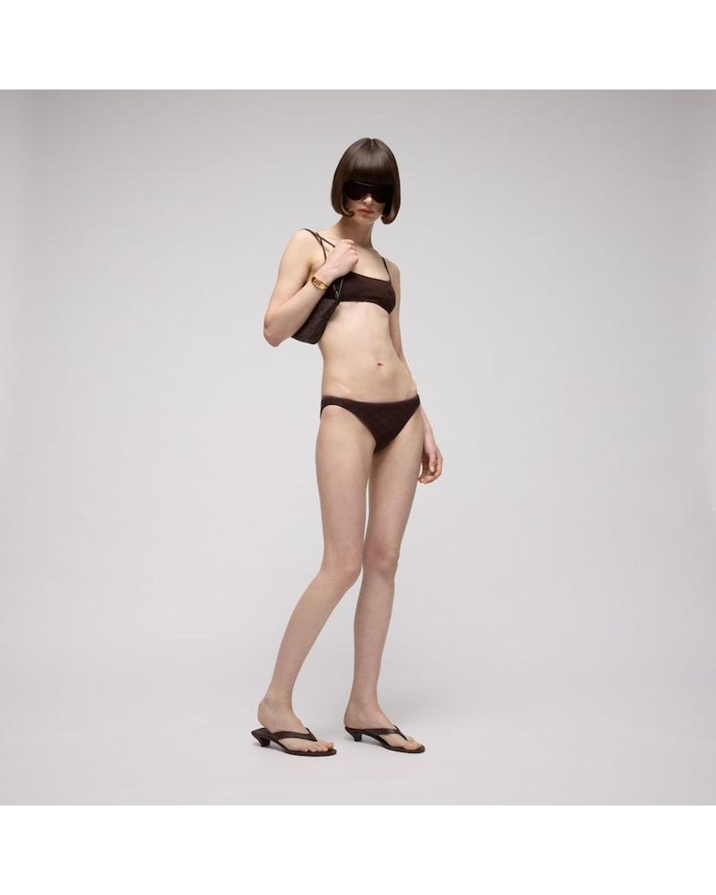 Gucci Brown Vittoria Thong