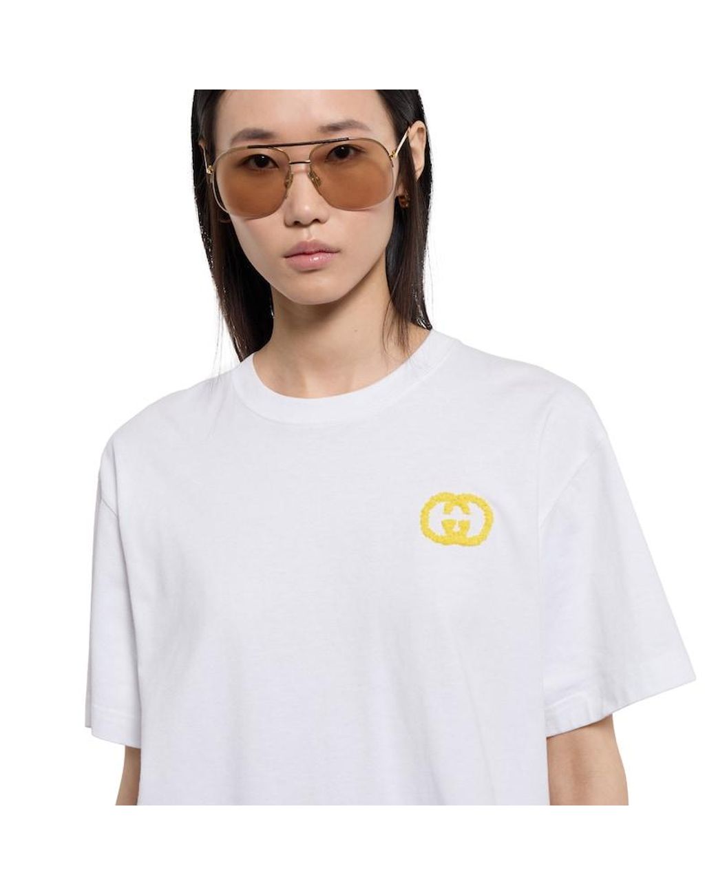 Gucci White Medium Cotton Jersey T-Shirt