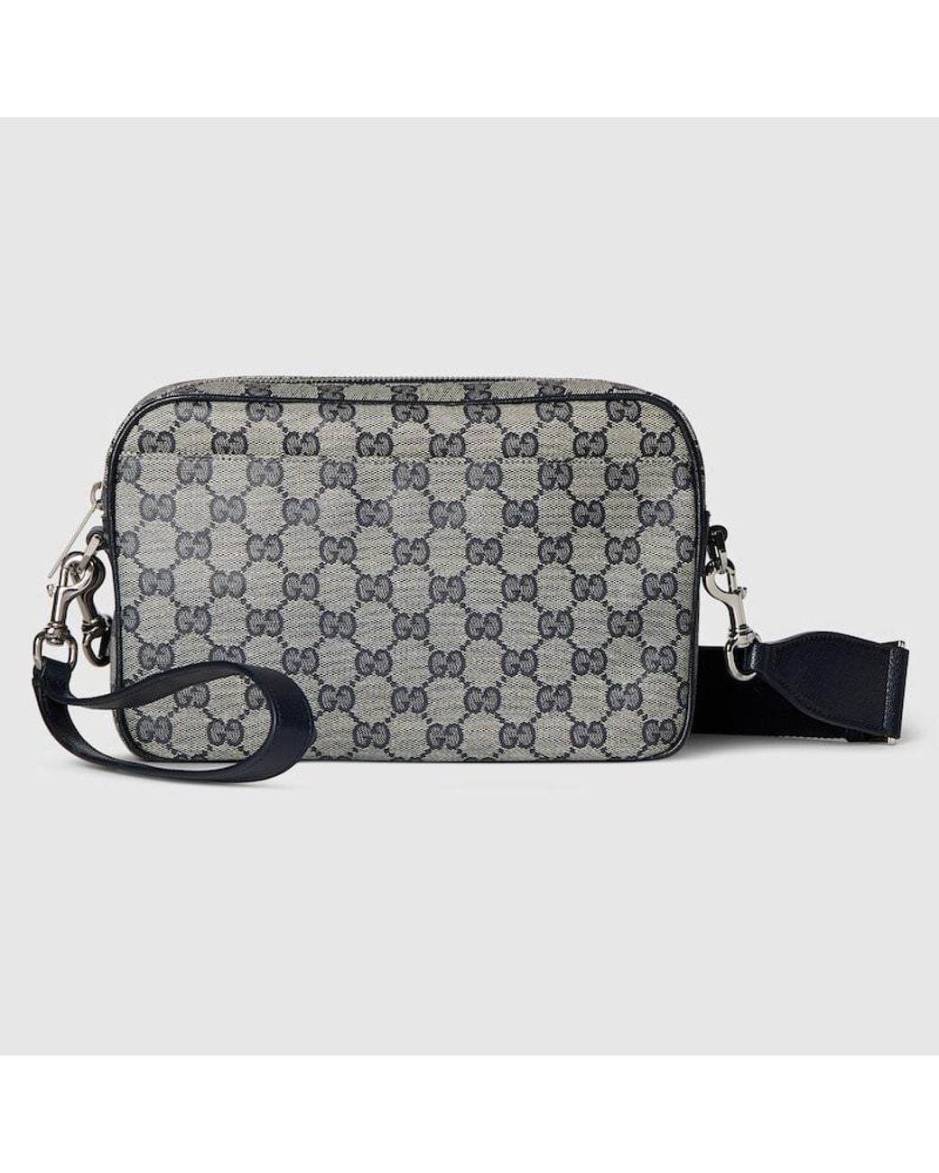 Gucci Gray Essence Classic Small Crossbody Bag, Gg Canvas for men