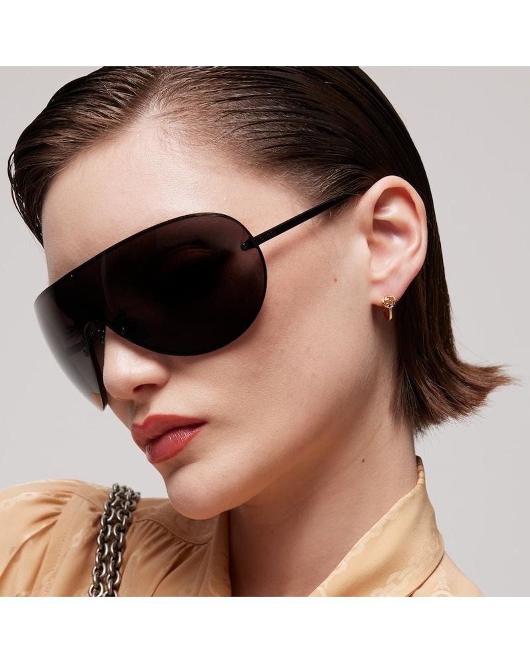 Gucci Metallic Interlocking 18K Hoop Earrings
