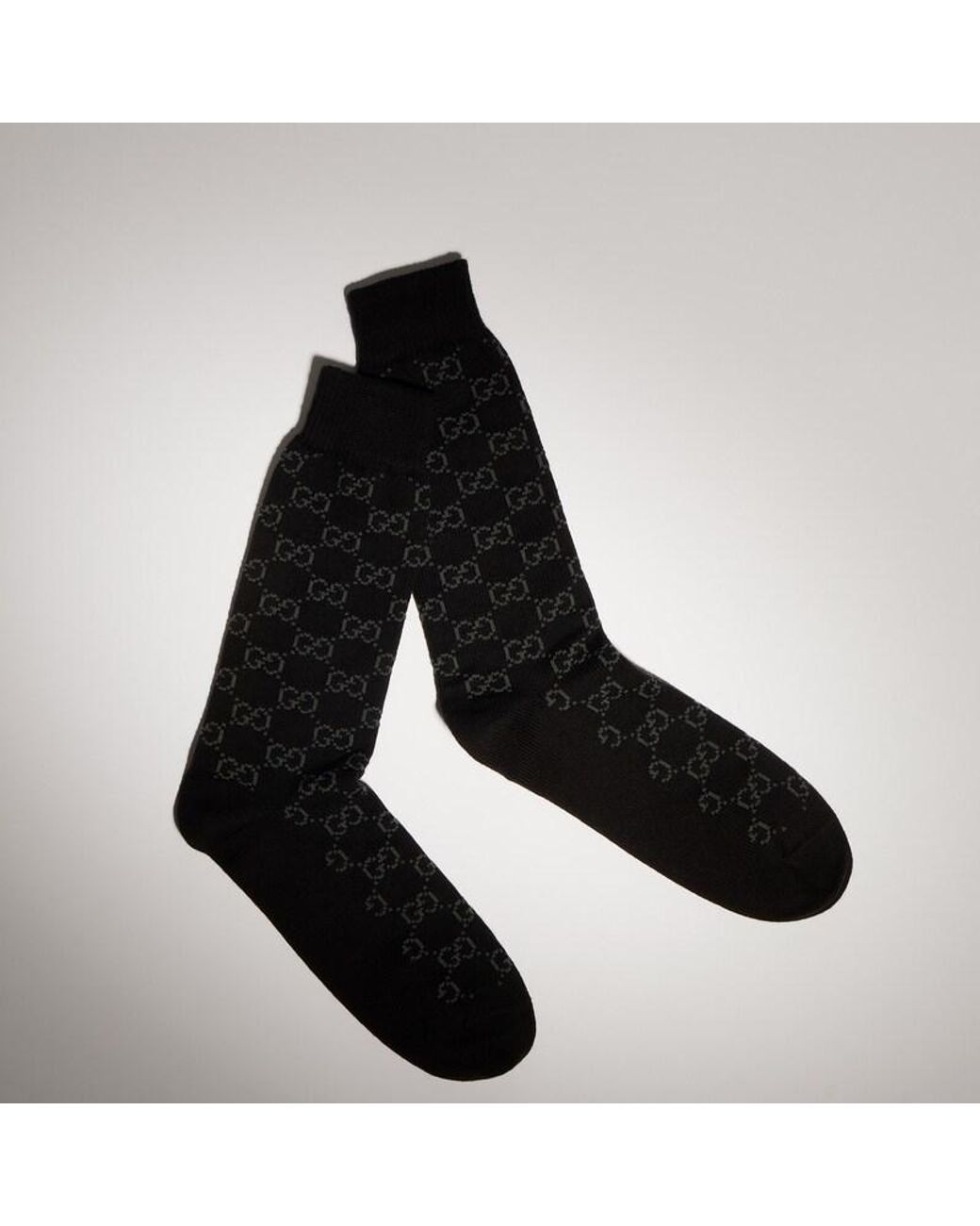 Gucci Black Gg Cotton Blend Socks for men