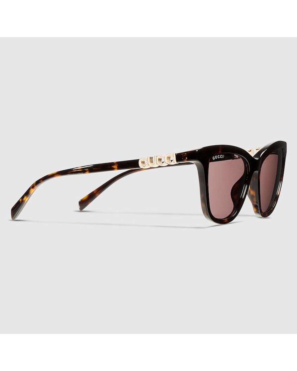 Gucci Brown Cat Eye Sunglasses