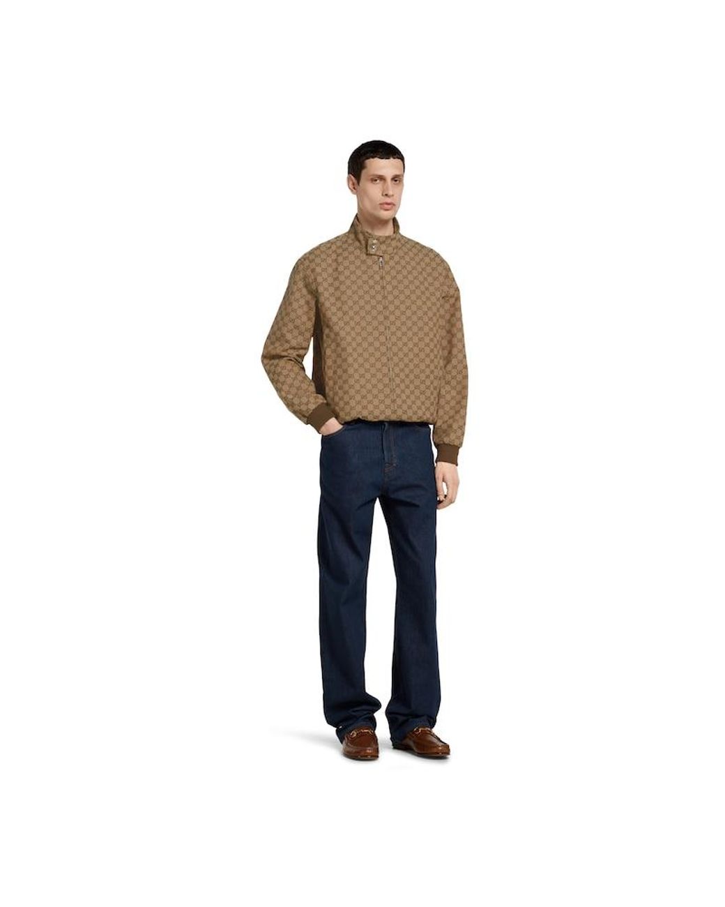 Gucci Natural Gg Fabric Jacket for men
