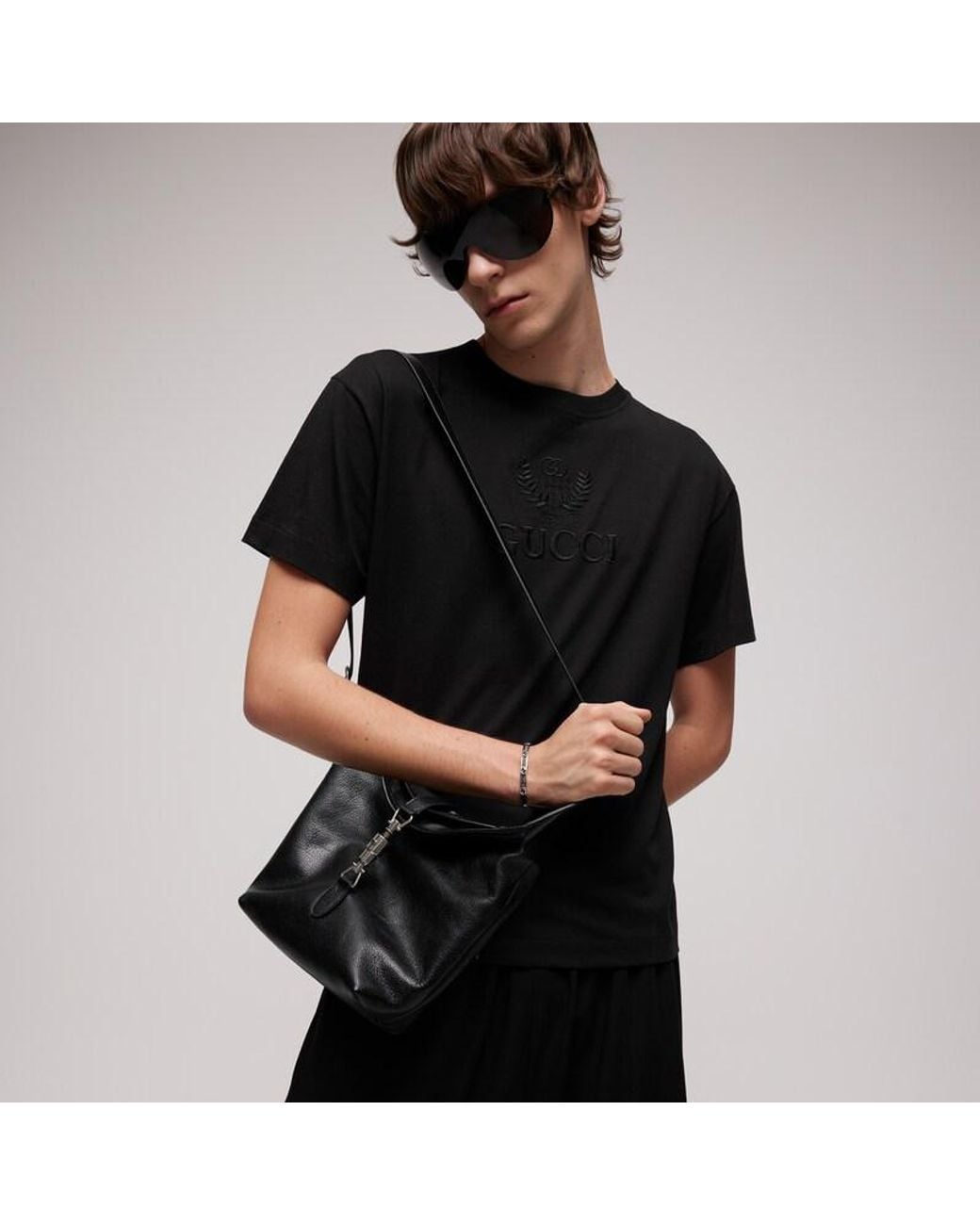 Gucci Black Mini Bag With Piston Closure