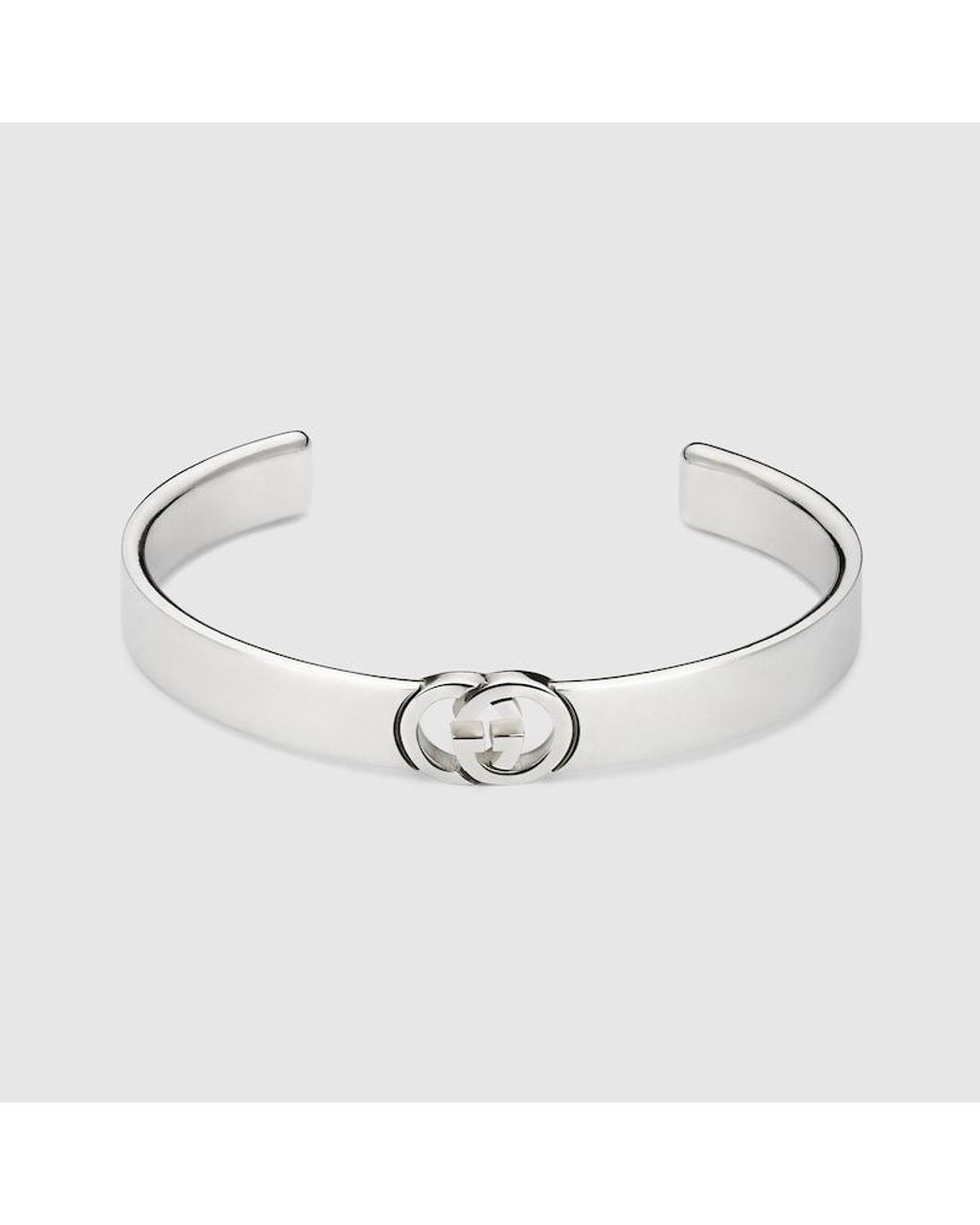 Gucci Metallic Interlocking Bangle Bracelet