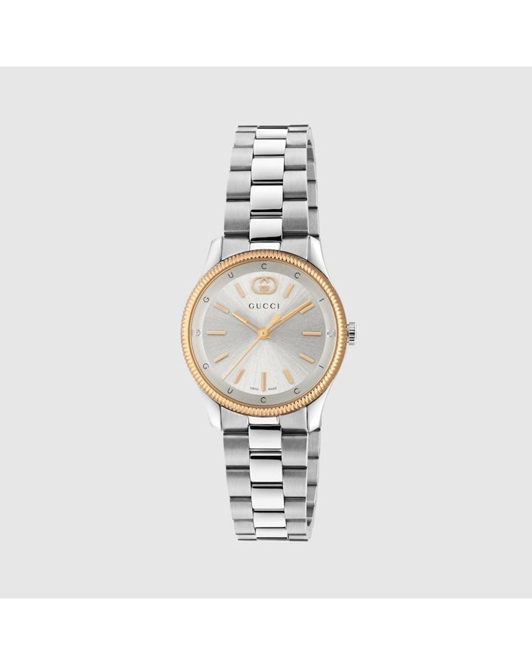Gucci Metallic G-Timeless Watch, 29Mm, Steel