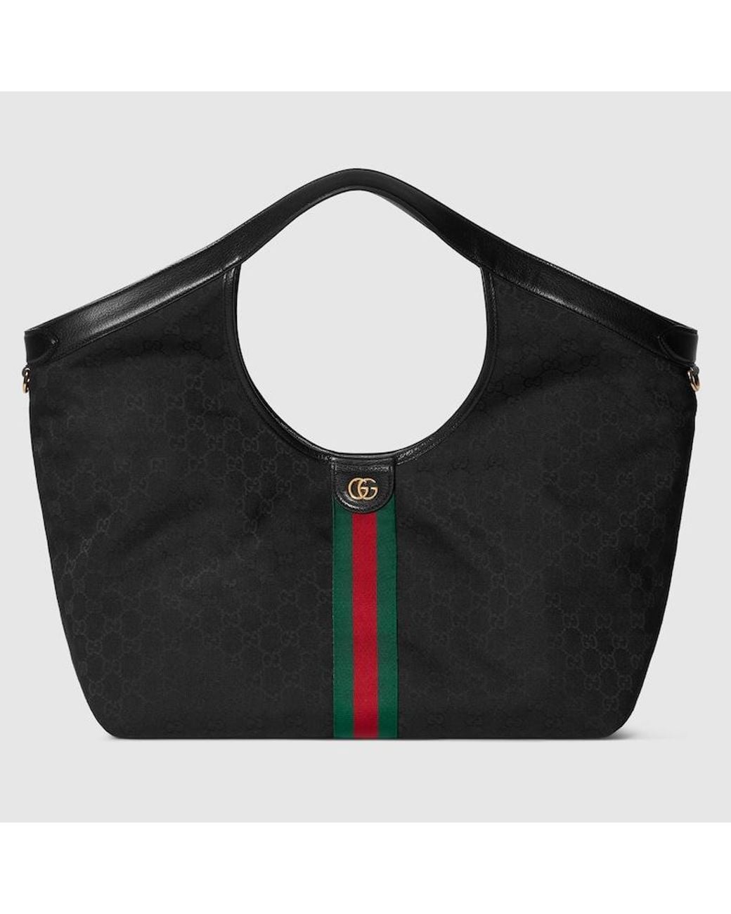 Gucci Black Giglio Large Tote Bag