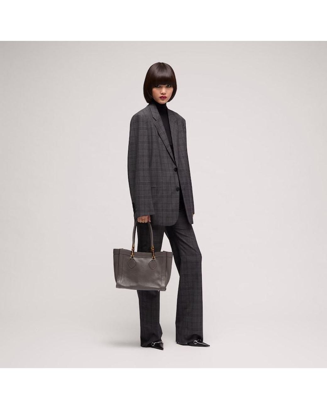 Gucci Black Bamboo Tote Medium Bag