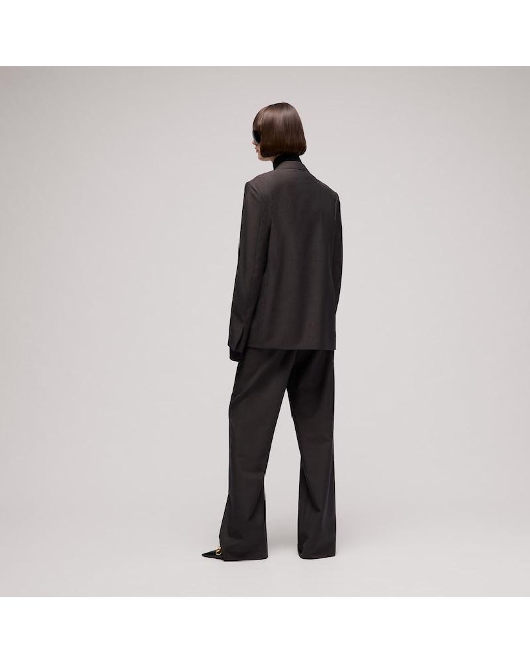 Gucci Black Pinstripe Wool Mohair Jacket