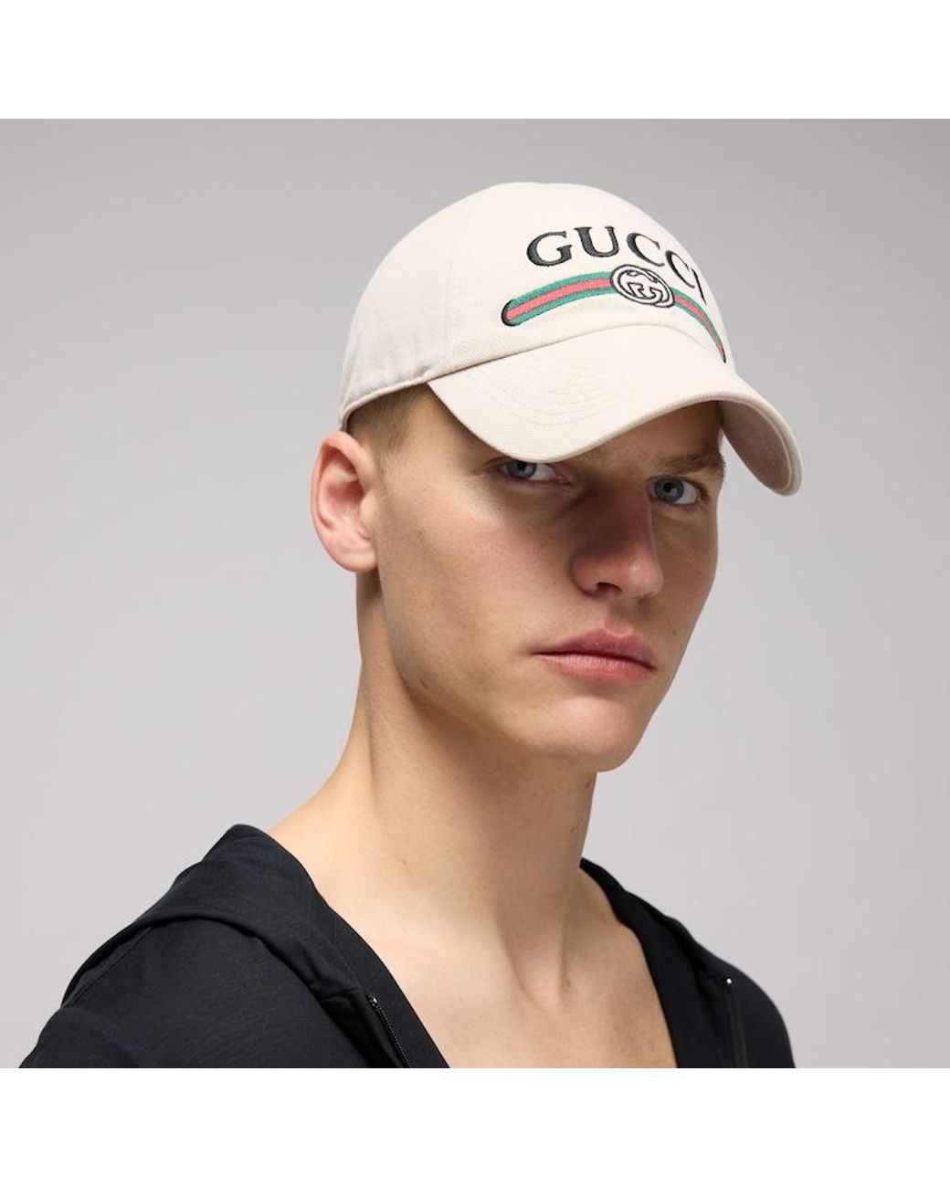 Gucci Natural Cotton Baseball Hat With Embroidery, Size Xxs, Cotton for men
