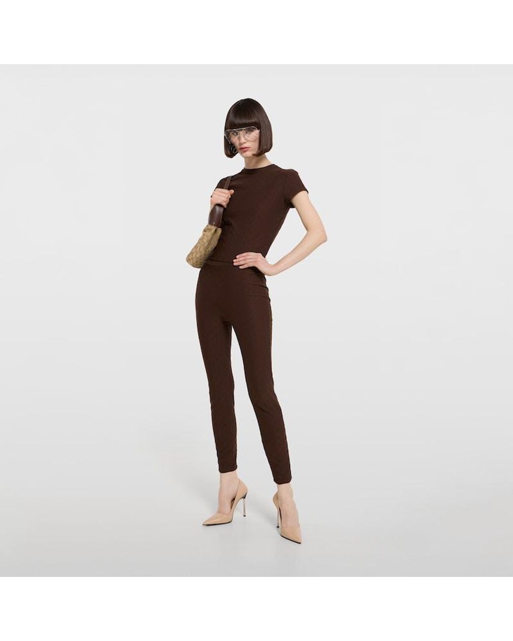 Gucci Brown Gg Jersey Jacquard T-Shirt