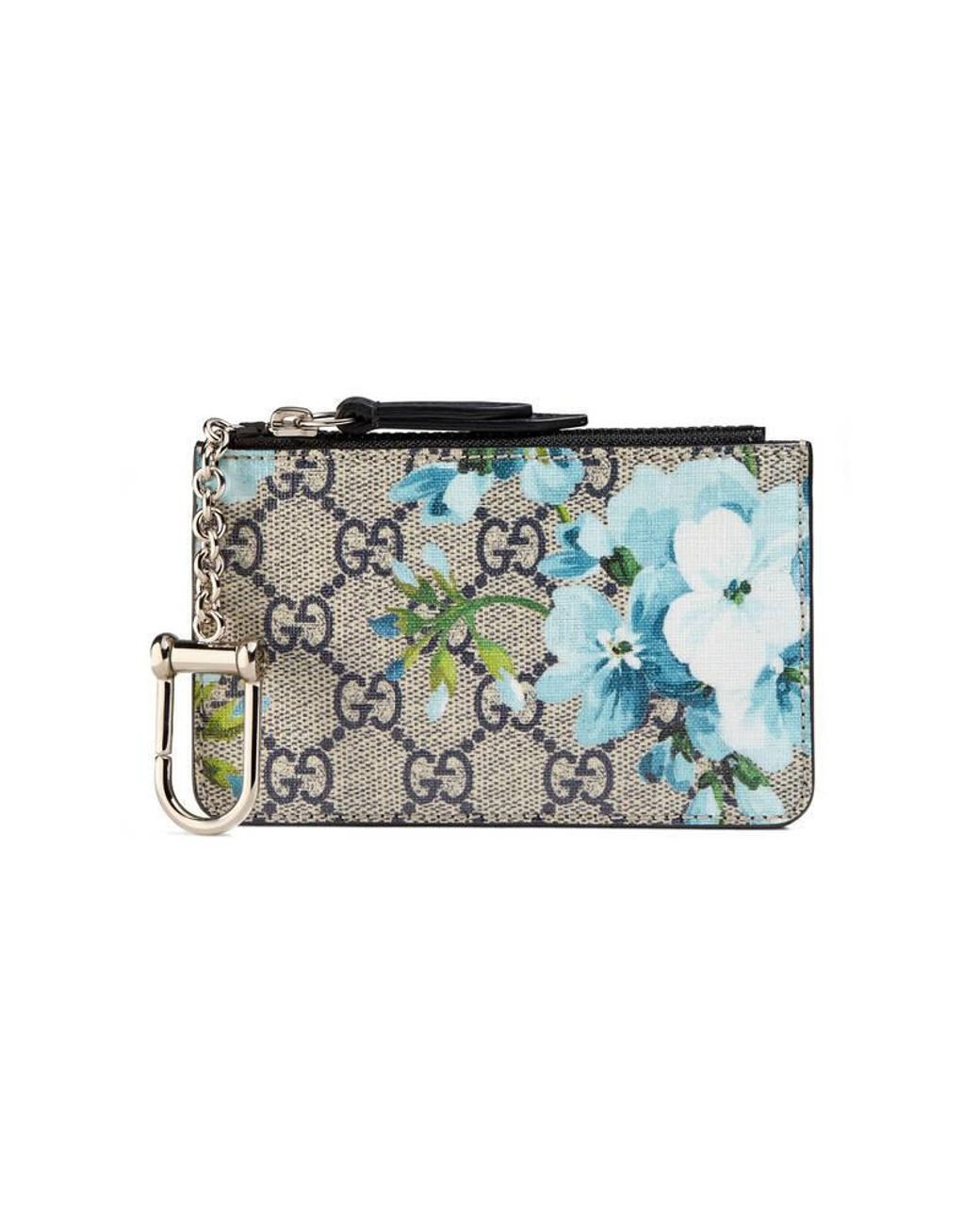 Gucci Gg Blooms Key Case in Blue | Lyst
