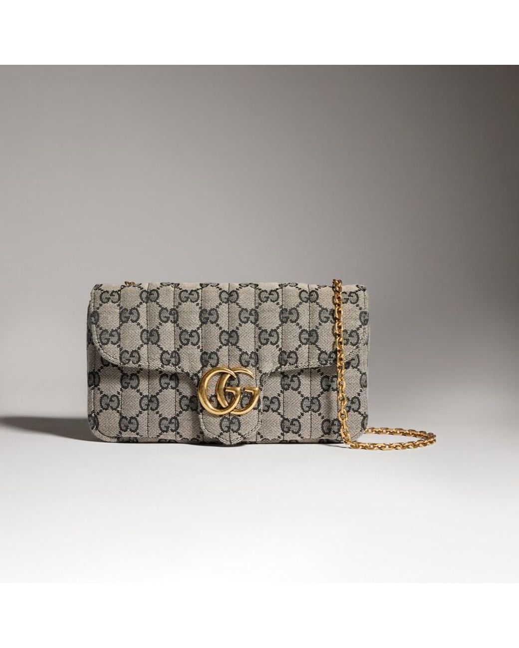 Gucci Metallic Jetset Gg Marmont Small Shoulder Bag