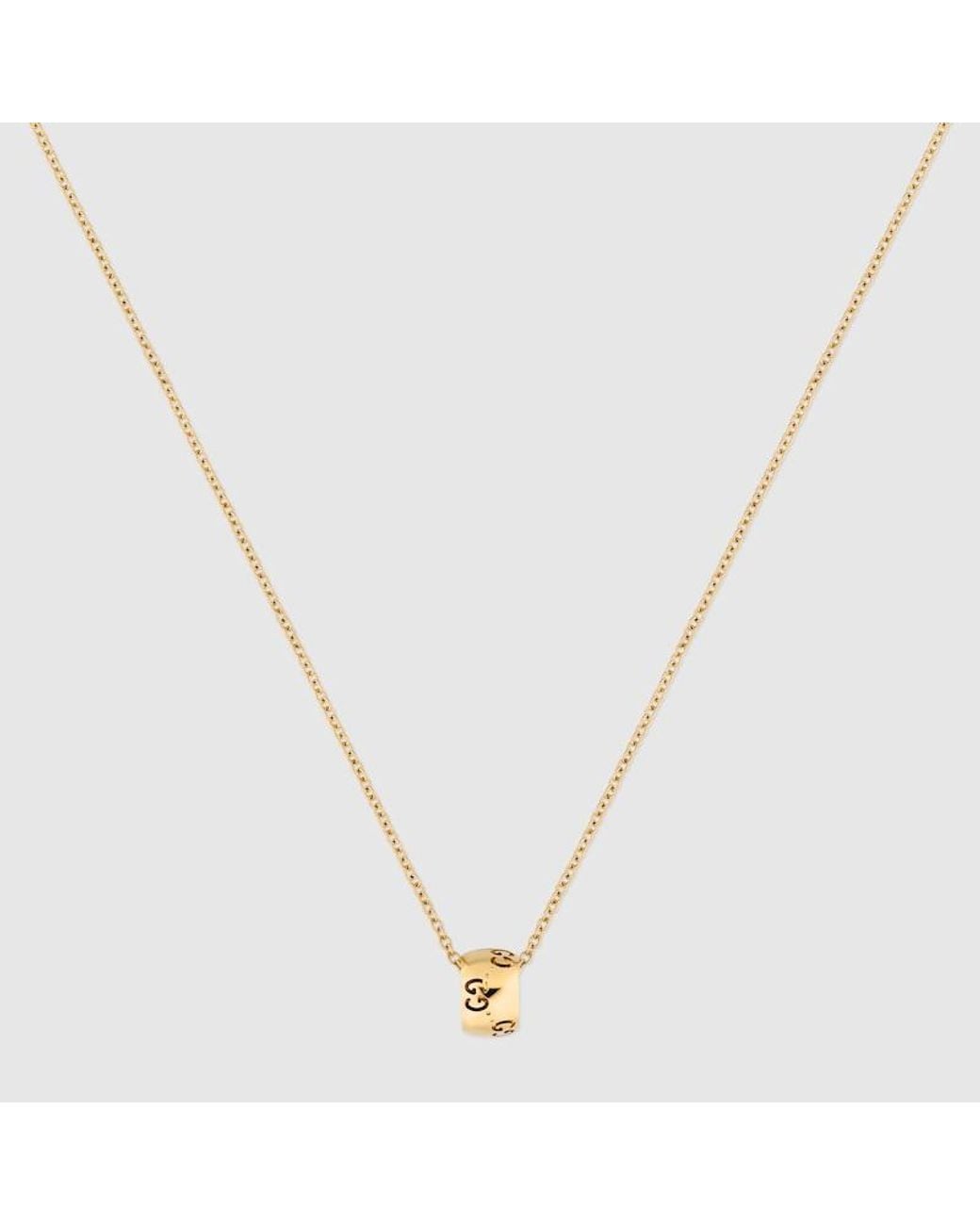 Gucci Metallic Icon 18K Gg Necklace