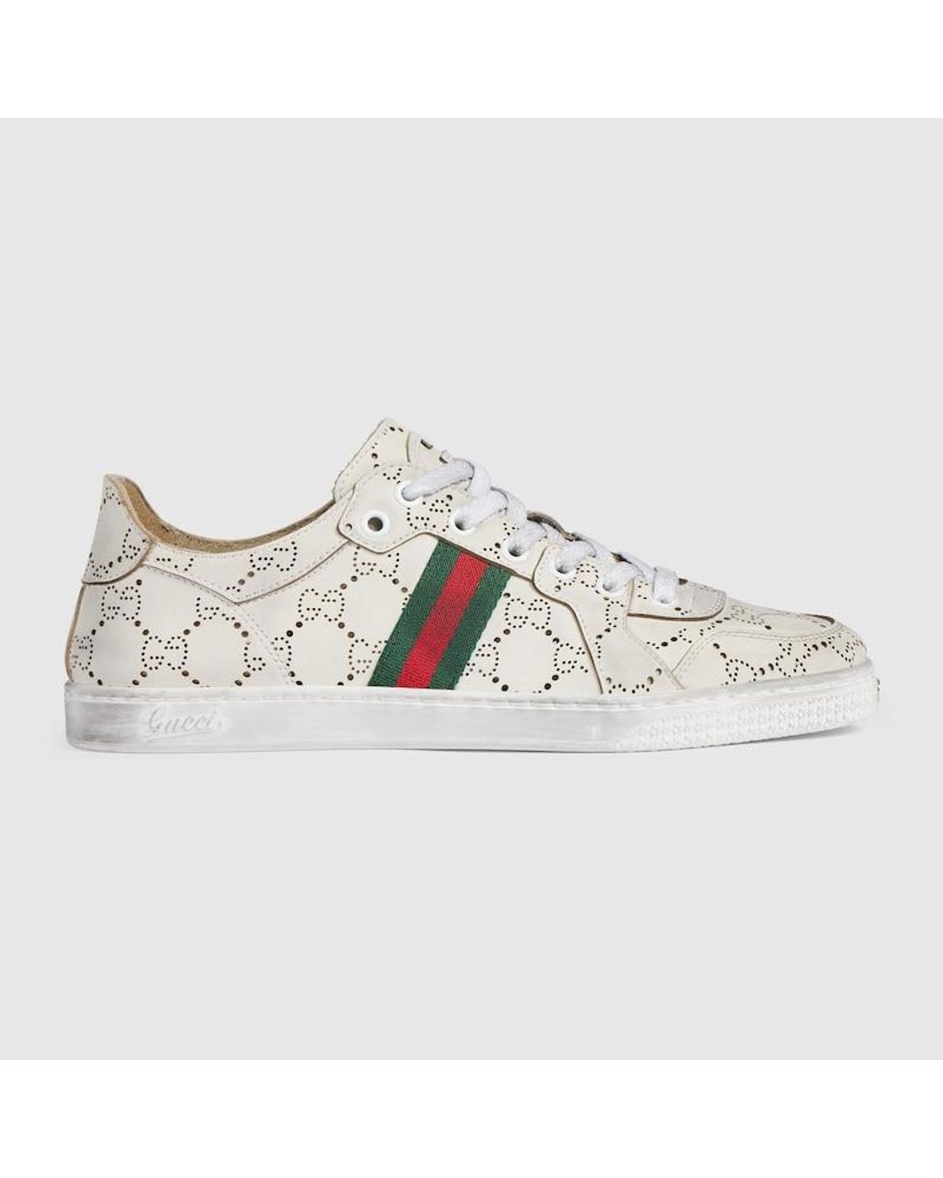 Gucci Metallic Stretch Low-Top Sneaker, Leather