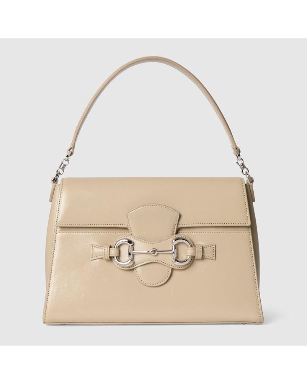 Gucci Natural Horsebit Duomo Medium Top Handle Bag