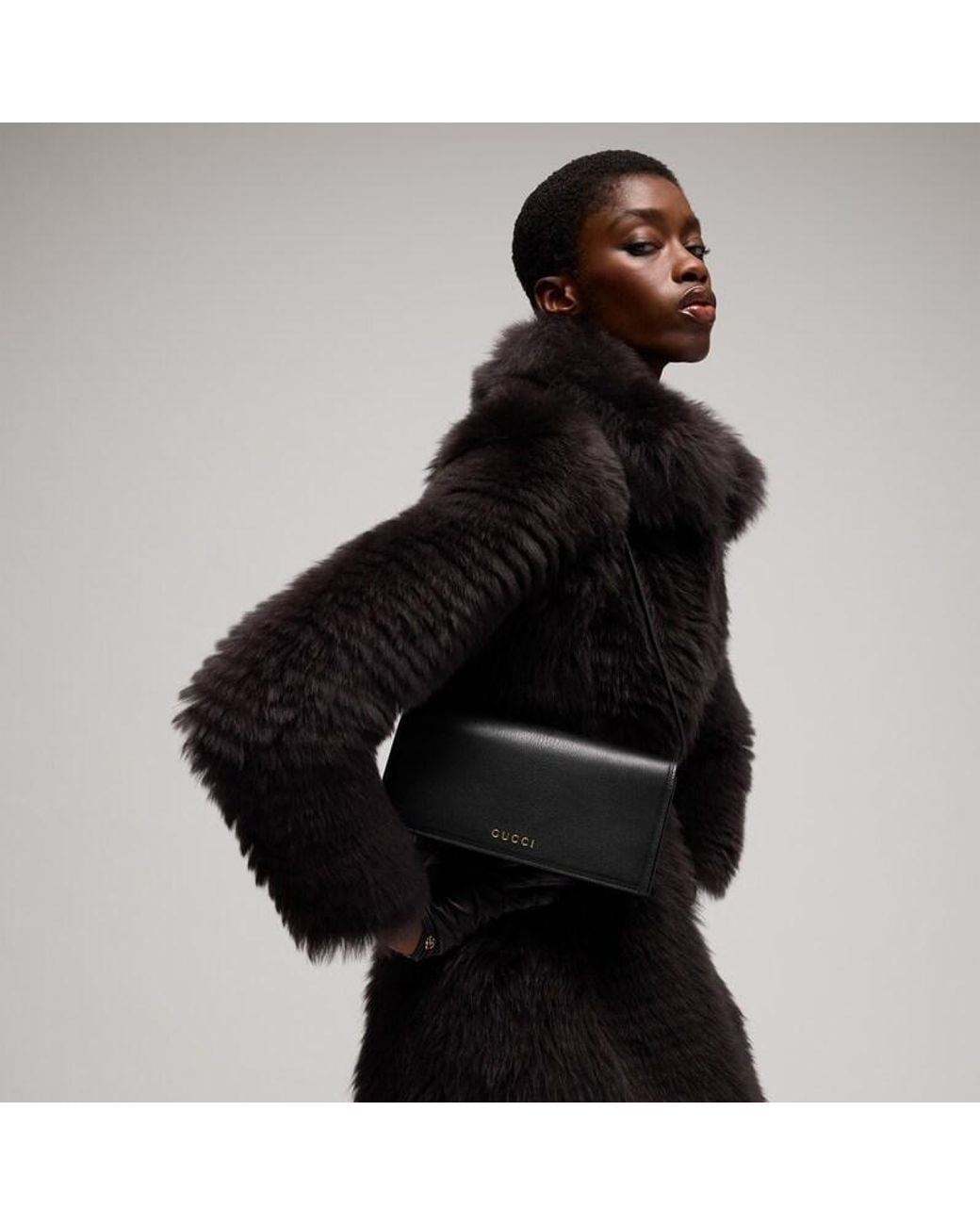 Gucci Black Mini Bag With Lettering