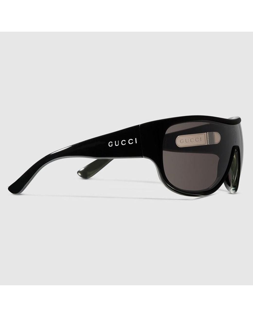 Gucci Brown Mask Frame Sunglasses for men