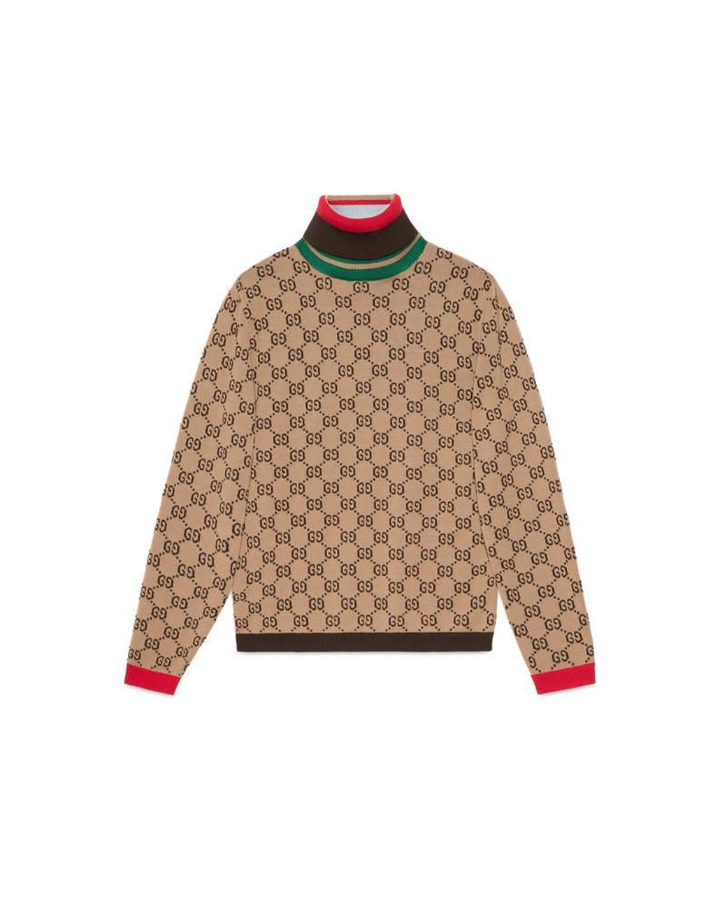 Gucci Gg Jacquard Wool Turtleneck for Men | Lyst