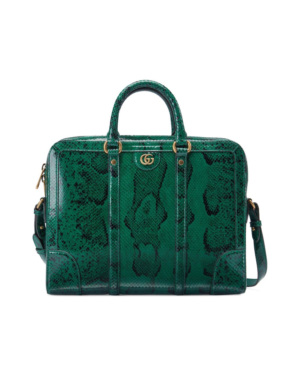 Gucci Python Briefcase With Double G in Green for Men Lyst