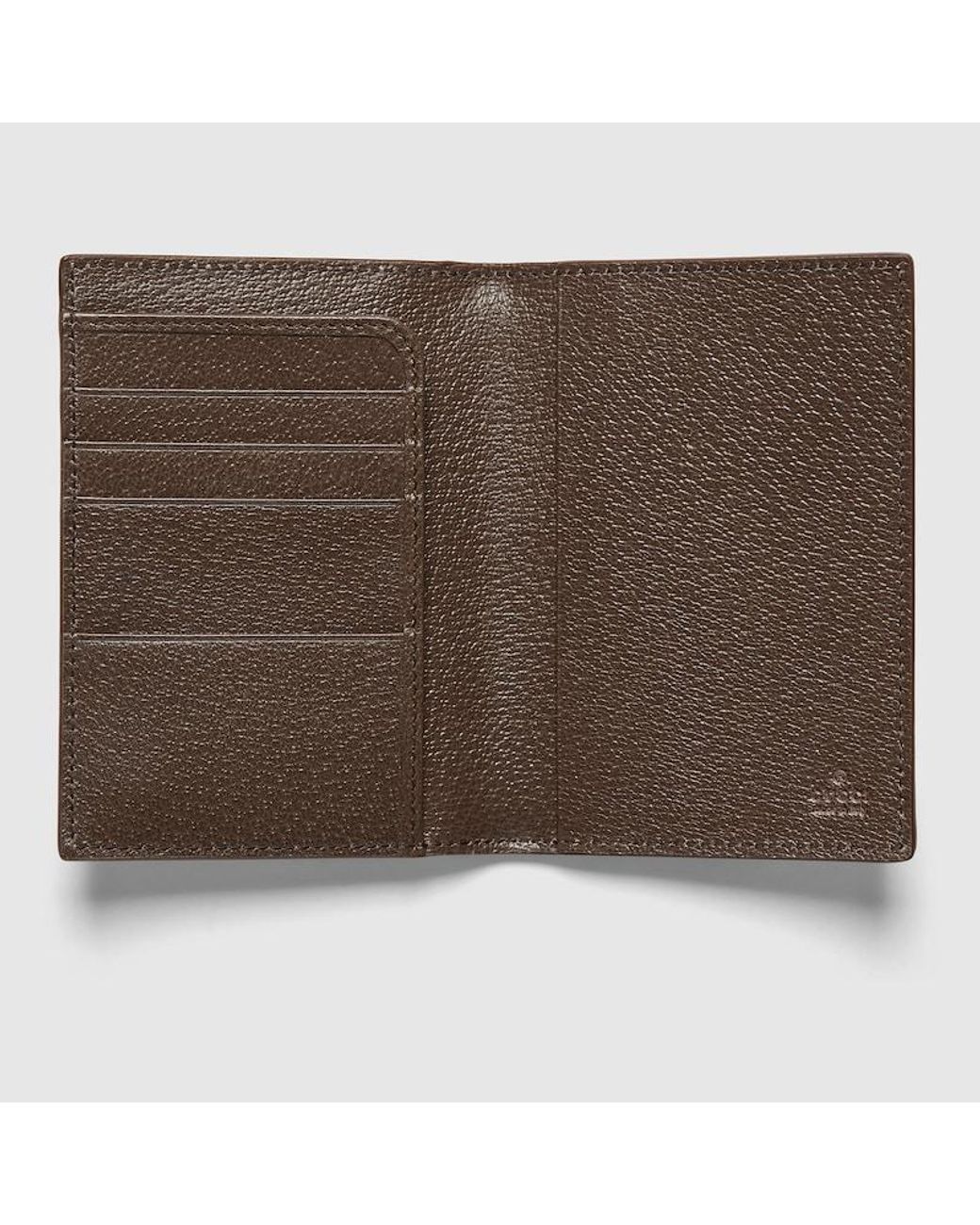 Gucci Natural Rosso Ancora Interior Passport Case, , Gg Canvas for men