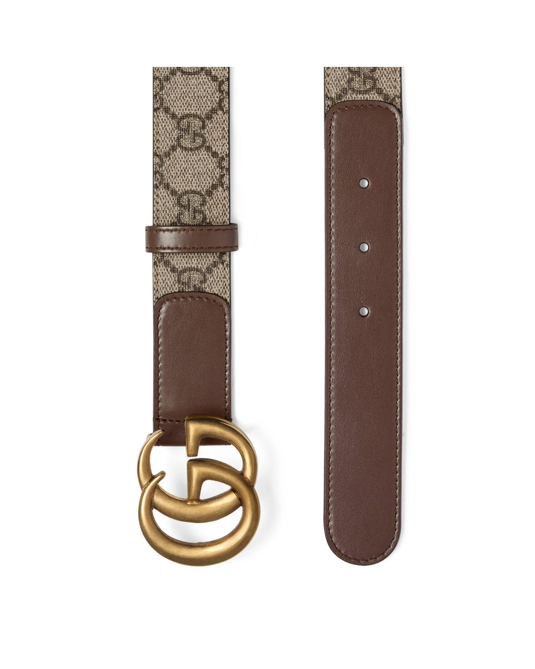 Gucci Leather GG Belt With Double Buckle in Brown Save 14% - Lyst