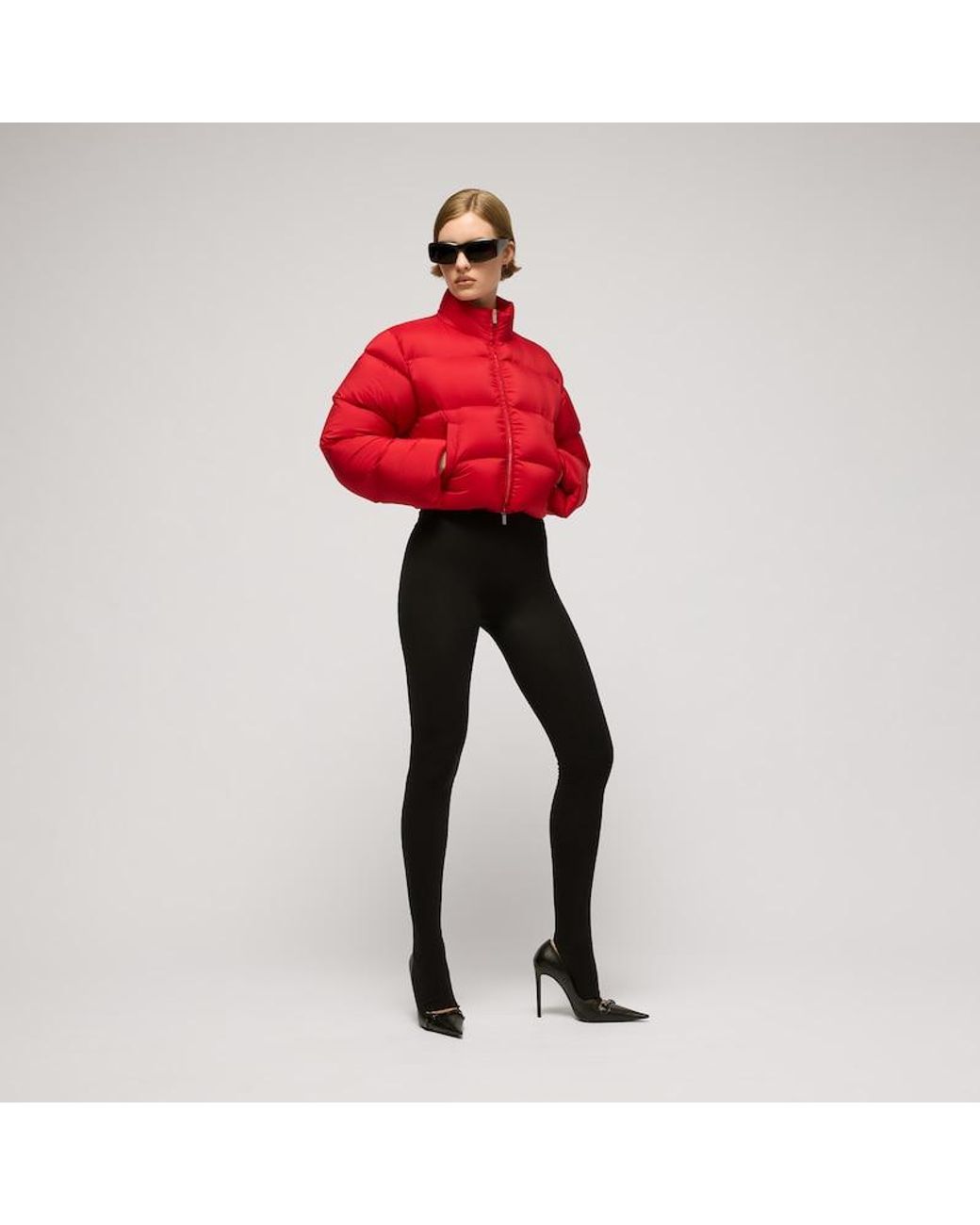 Gucci Red Padded Polyester Puffer Jacket, Size M, Ready-To-Wear