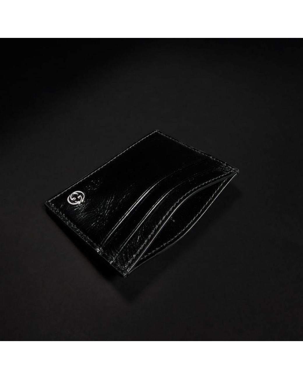 Gucci Black Card Case With Interlocking G for men
