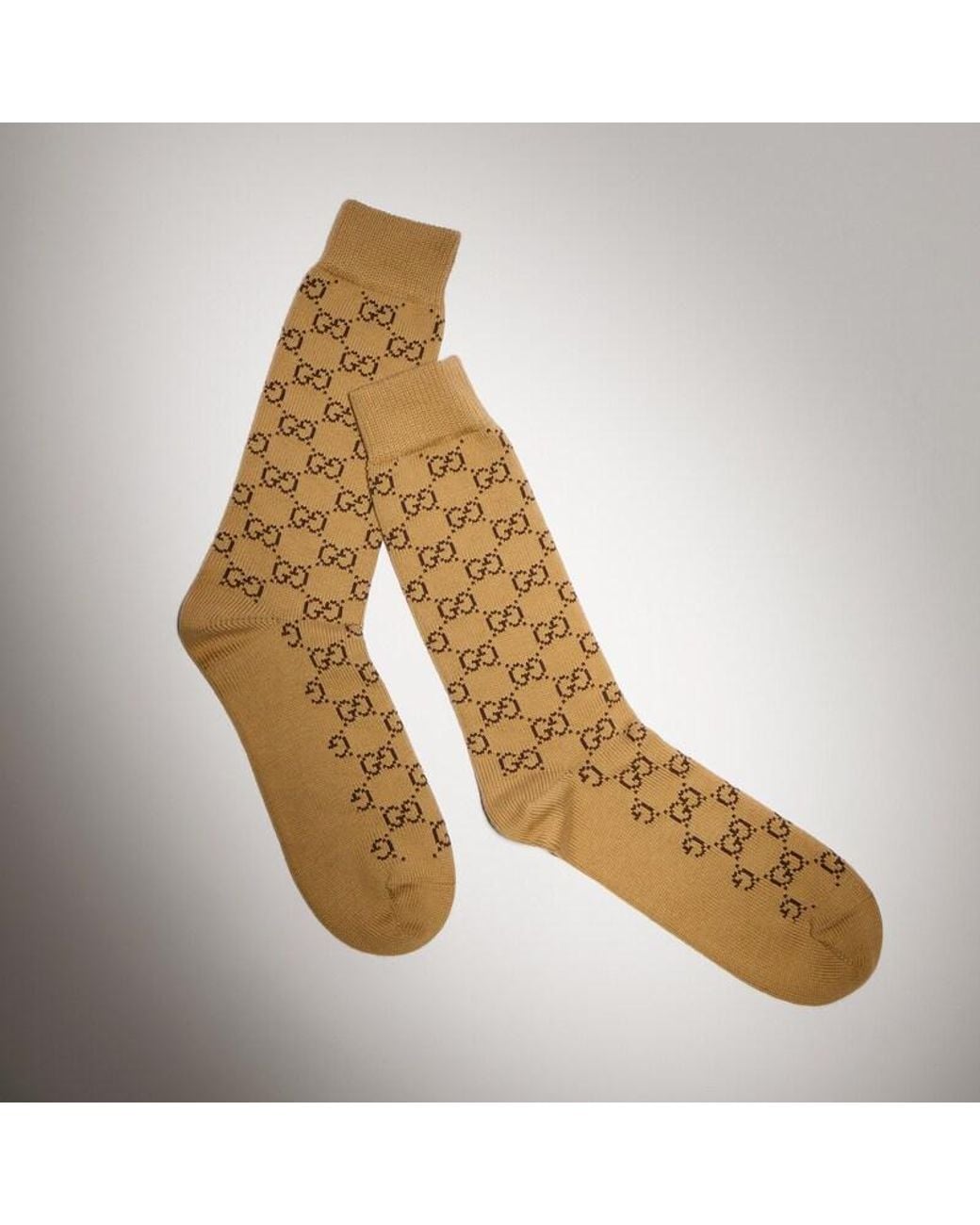 Gucci Metallic Gg Cotton Blend Socks for men