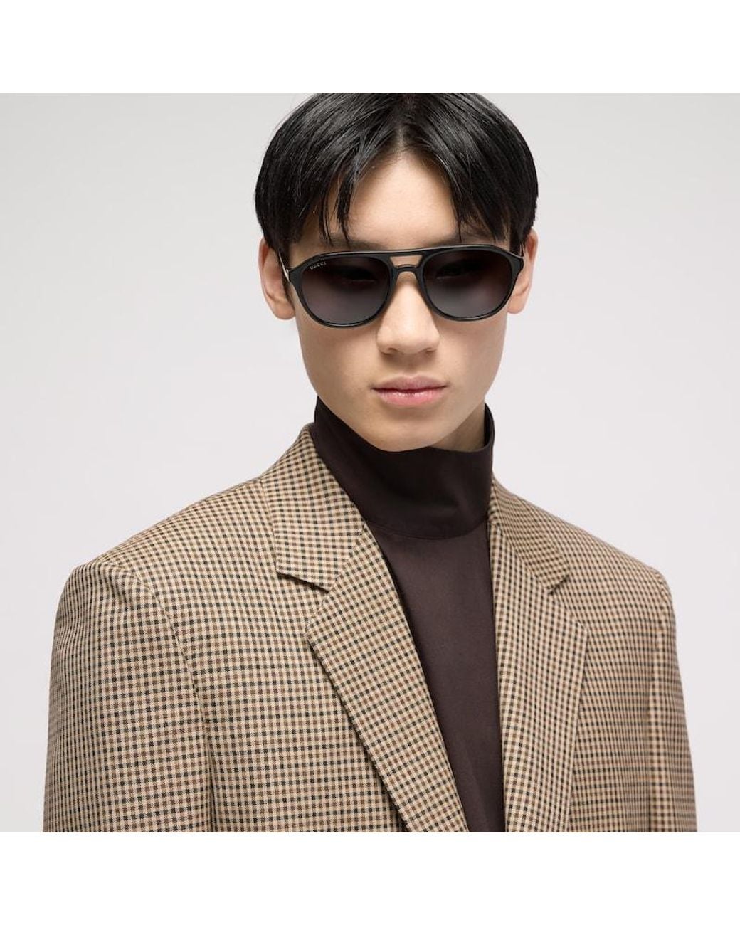 Gucci Black Specialized-Fit Navigator Sunglasses for men