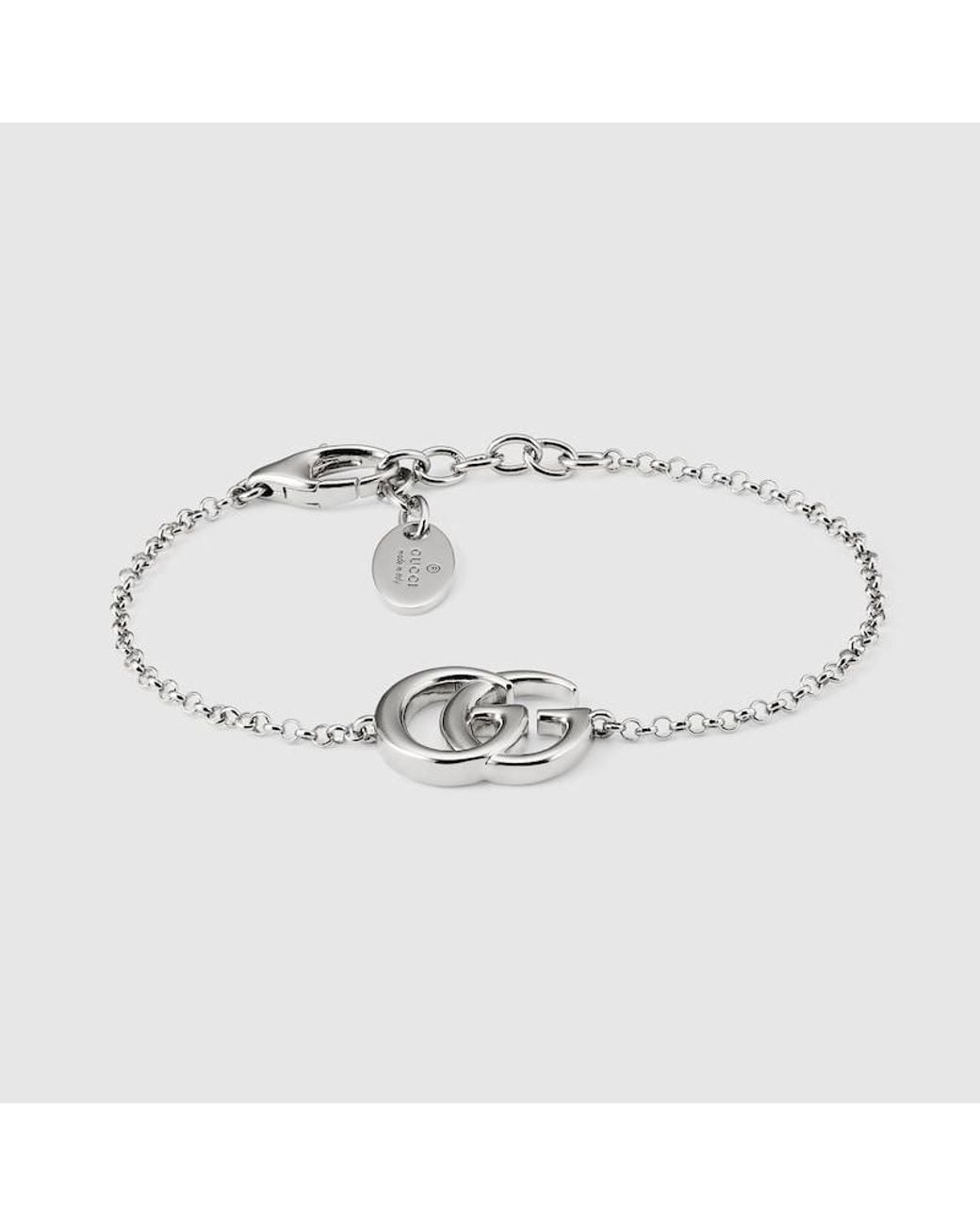 Gucci Metallic Gg Marmont Chain Bracelet