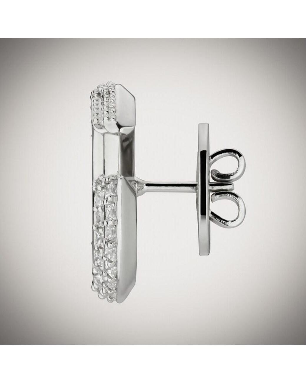 Gucci Metallic Gg Marmont Crystal Stud Earrings