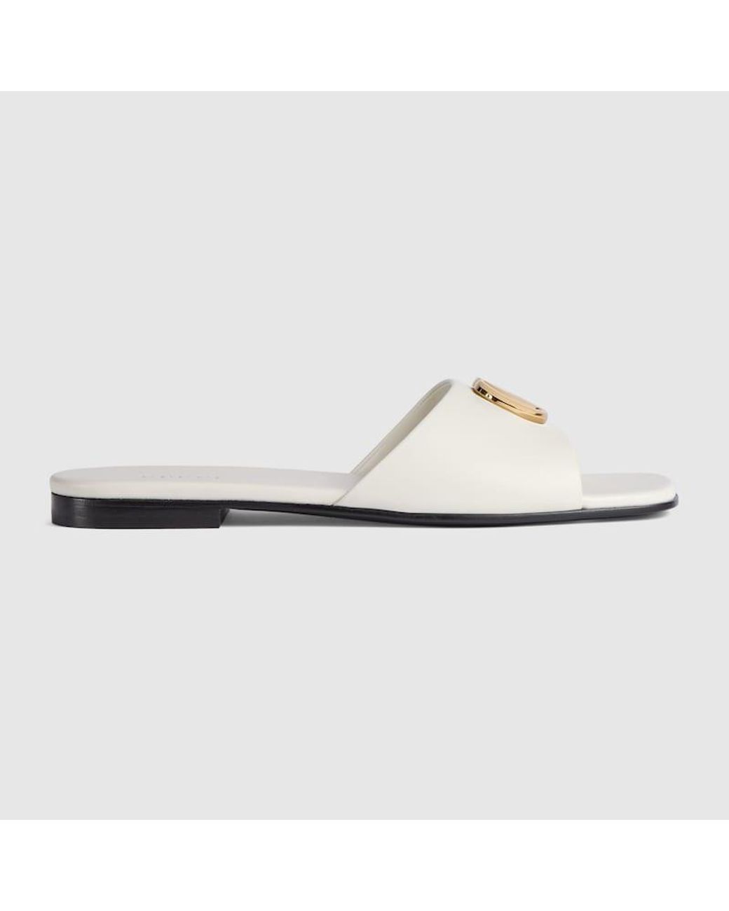 Gucci White Slide Sandal With Double G, Uk