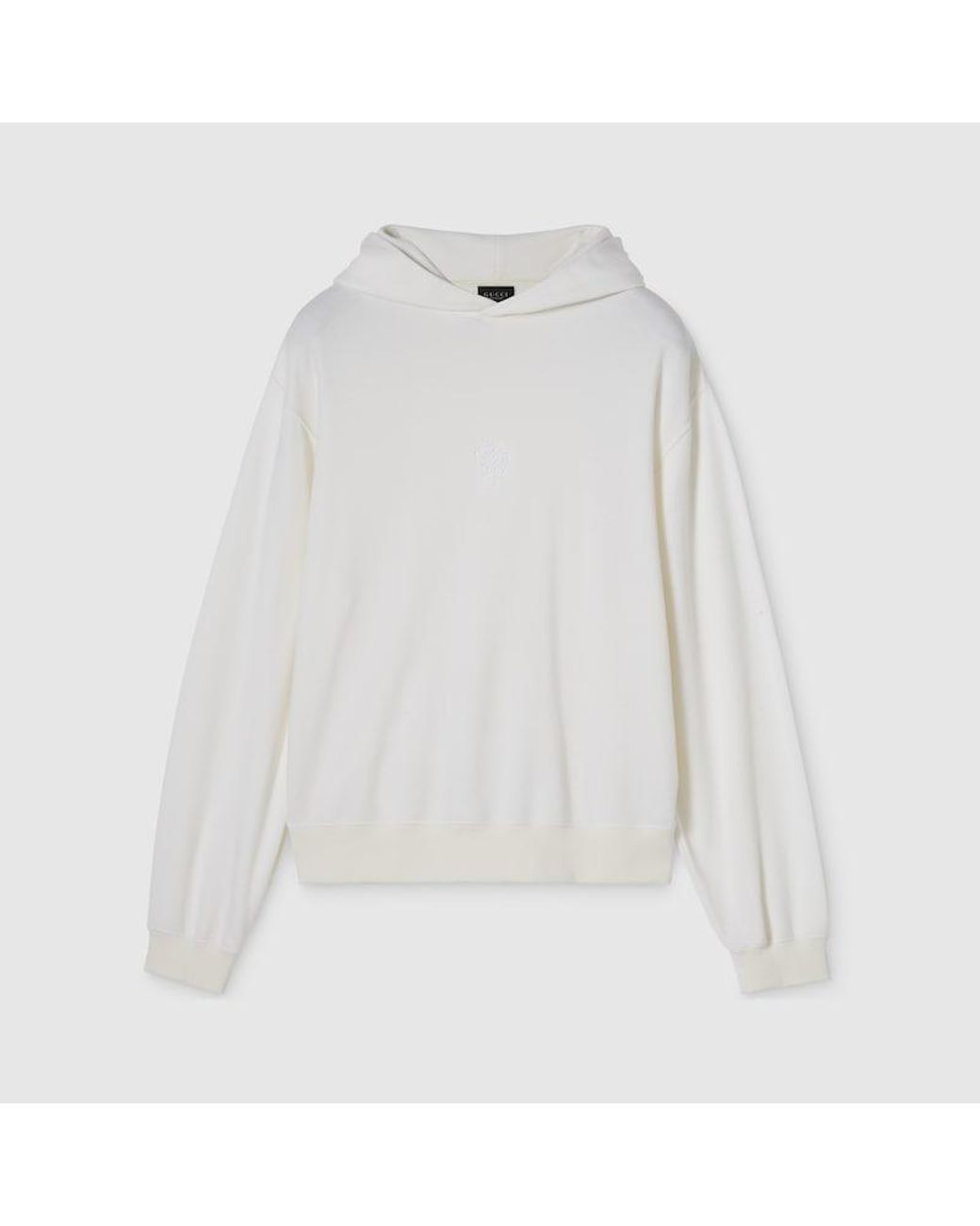 Gucci White Cashmere Blend Sweatshirt With Embroidery for men