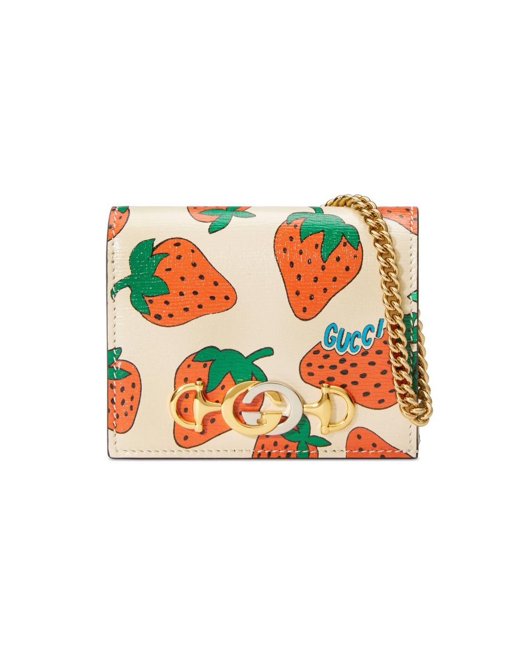 gucci strawberry print wallet