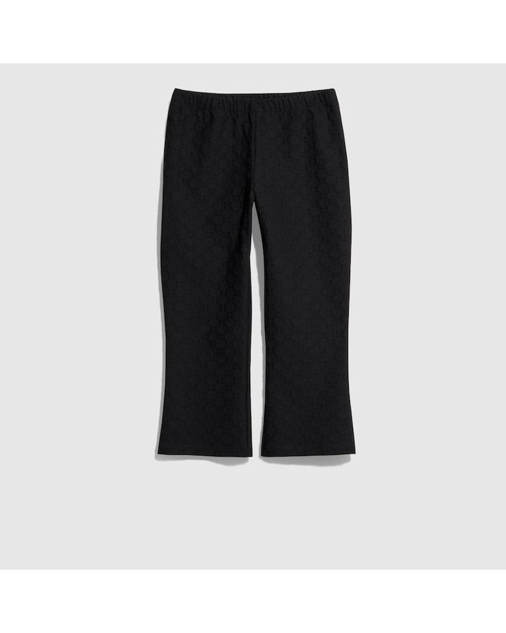 Gucci Black Gg Jersey Jacquard Pants